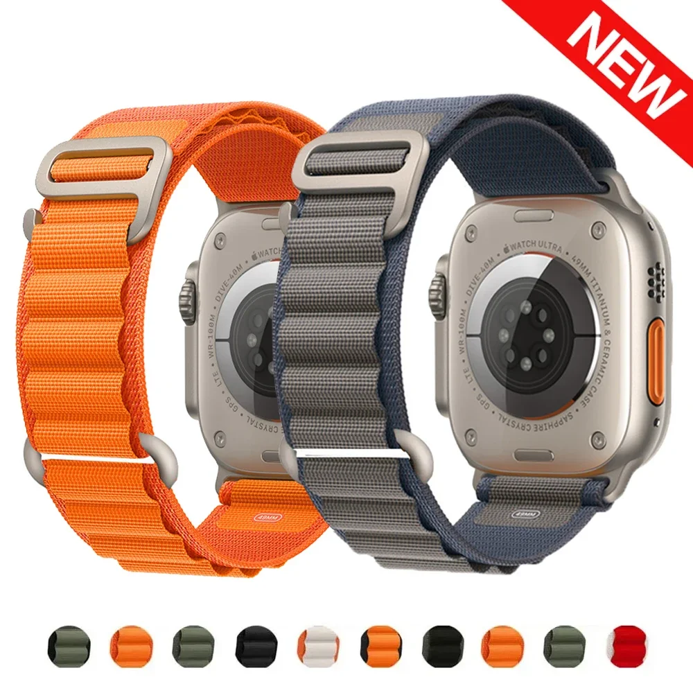 

Ремешок Alpine для Apple Watch, браслет для IWatch Ultra 2 Series 9 7 6 5 Se 8 4, 49 мм 44 мм 40 мм 45 мм 41 мм 42 мм 38 мм 44 45 мм
