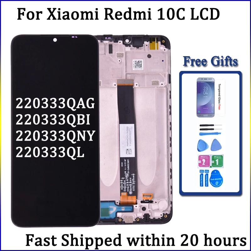 

ЖК-дисплей 6,71 ''для Xiaomi Redmi 10C, дигитайзер сенсорного экрана 220333QAG, 220333QBI, запасные части для телефона в сборе