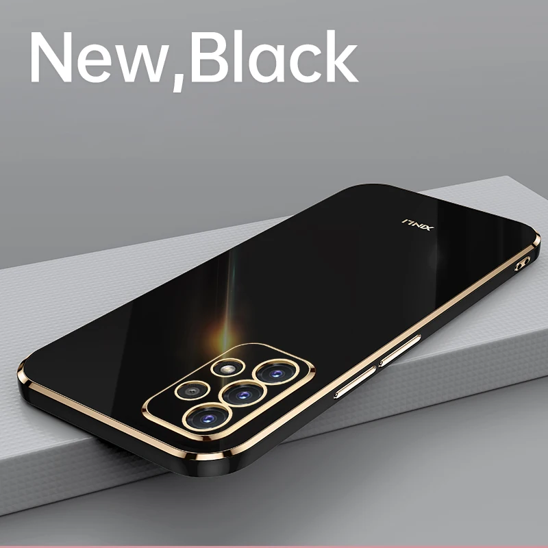 Luxury Silicone Back Cover with Plating Frame Design