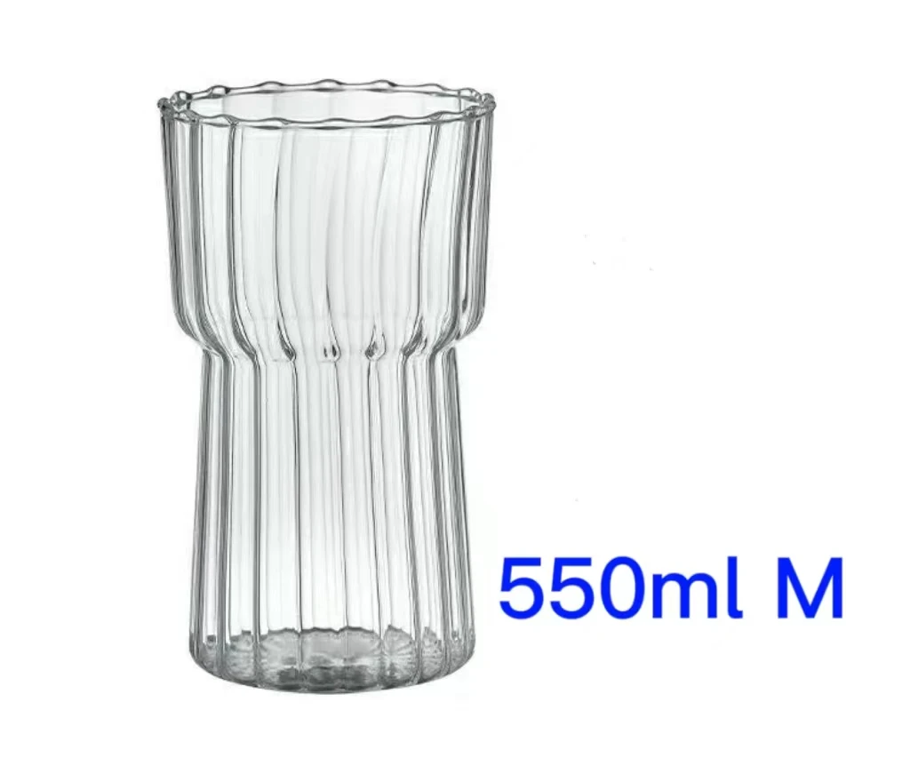 2 Pcs Ripple Drinking Glasses Set - 9 oz Modern Kitchen Vintage Wavy  Drinking Glasses- Unique Origami Ribbed Glassware For Weddings, Cocktails, Glass  Cup Coffee Mug 