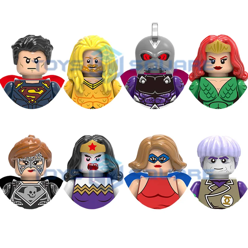 The Super Aqua Ocean Master Mera Reign Bizarra Bizarro Man Model Building Blocks MOC Bricks Set Gifts Toys For Kids |