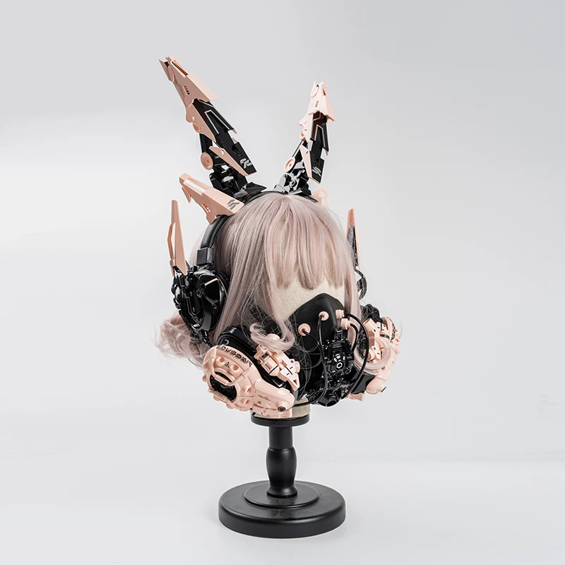 

Стимпанк, кролик, фантастическая технология, функциональные наушники, головной убор, розовый панк, бара, косплей, реквизит на Хэллоуин, Рождество, фантазия