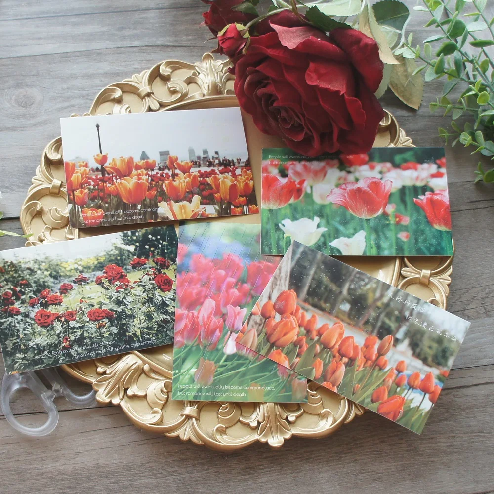 

15pcs Garden In The Rain Design As Post Card Gift Greeting Cards Gift Party Invitation Scrapbooking Use