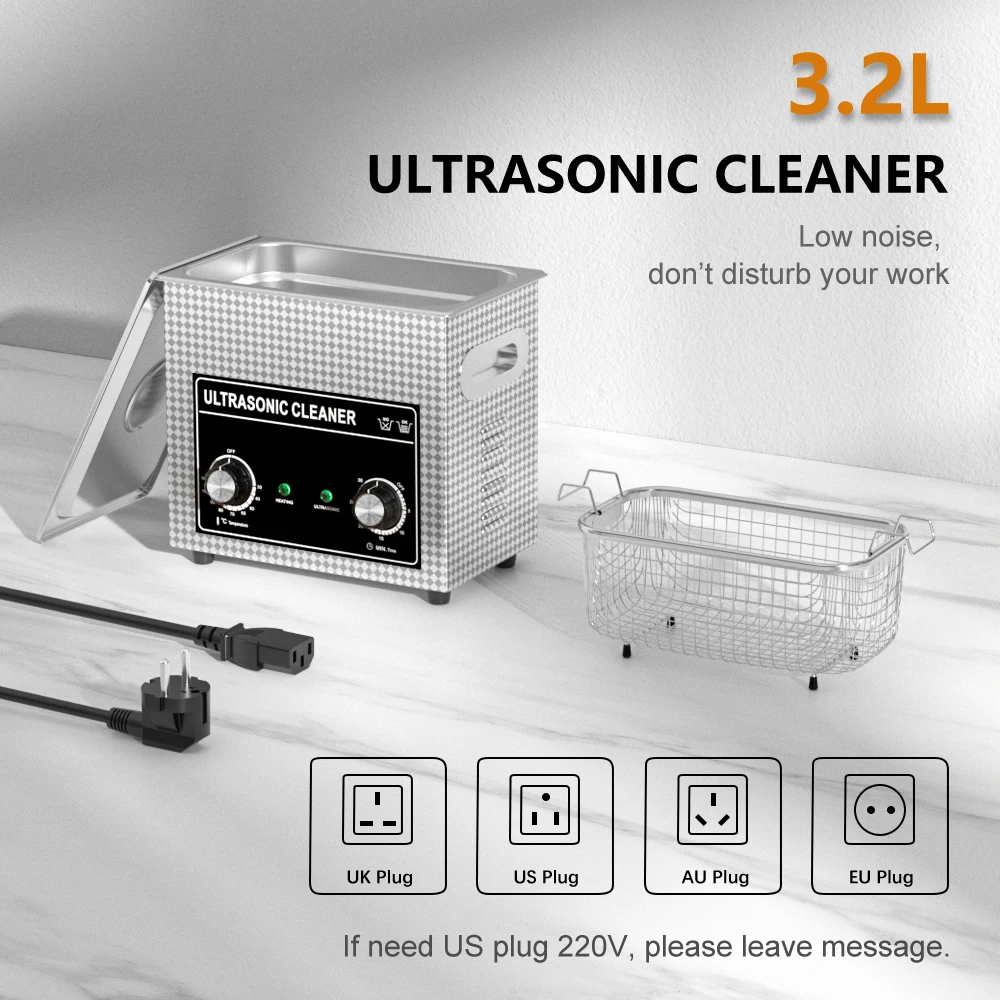 超音波 洗浄機 180w デジタル 電力 調整6.5l ガラス製品 電子 モーター 部品 油汚れ 超音波洗浄機 超音波洗浄器バス 3.2L プラス 180W 40kHz 3 つの