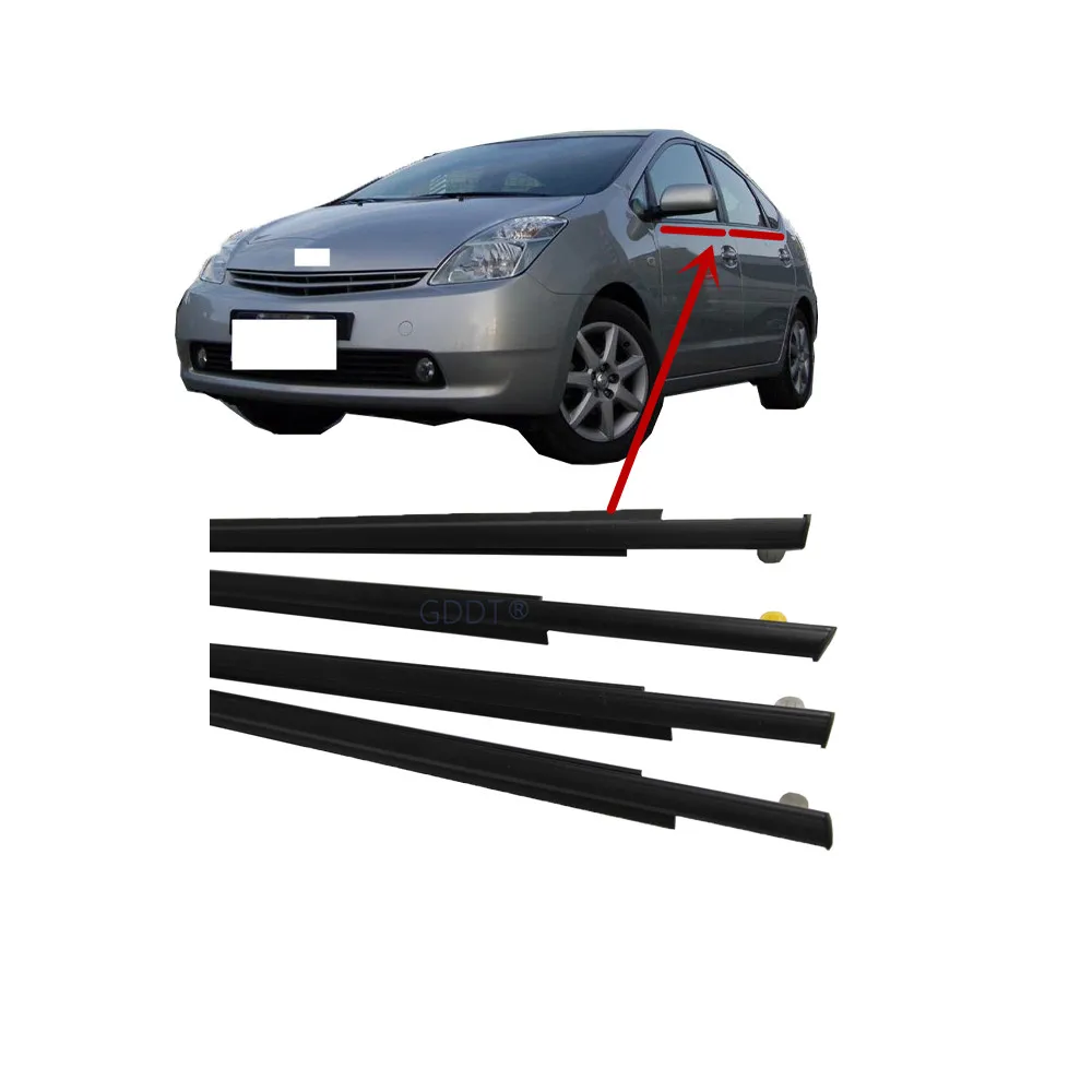 

4 Pcs Windows Rubber for Toyota Prius 2004-2009 Glass Protector Weatherstrip for Prius C Phv Outside Full Kit 75720-47010