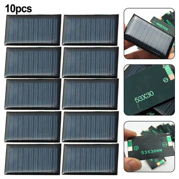 10Pcs/Lot 53x30mm 5V 30mA Solar Panel Micro Mini Small Power Solar Cells Panel DIY Electronics Sun Panel Accessories New 1