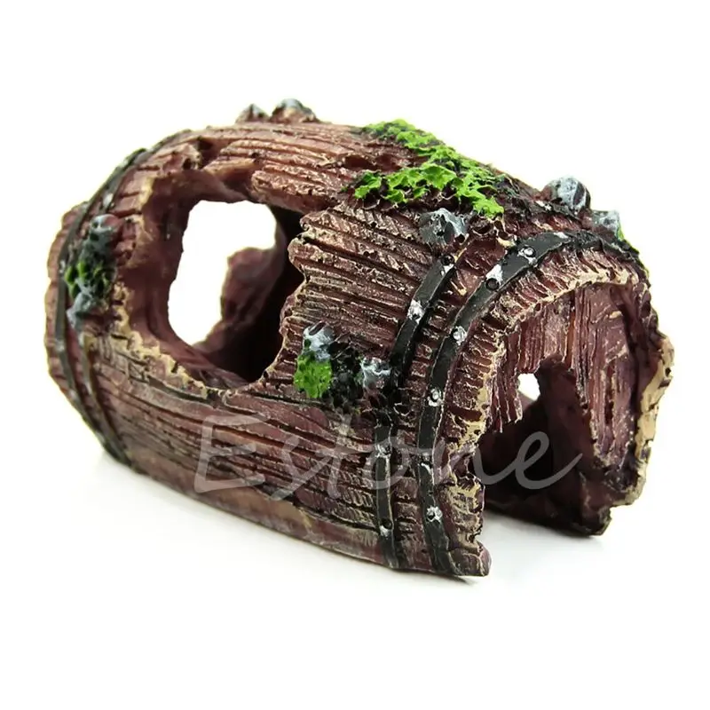 

Aquarium Decoration Resin Broken Barrel Fish for Tank Ornament Details