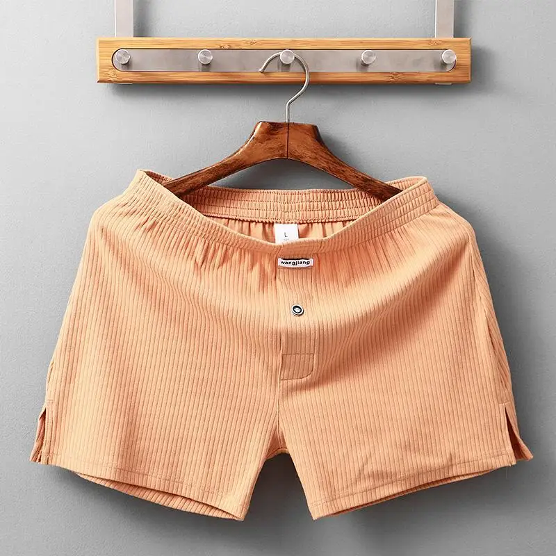 Mens Underwear Stretch Cotton Boxer Shorts Threaded Aro Pants Sleepwear Loungewear Shorts Boxers Male Underpants Panties - 4