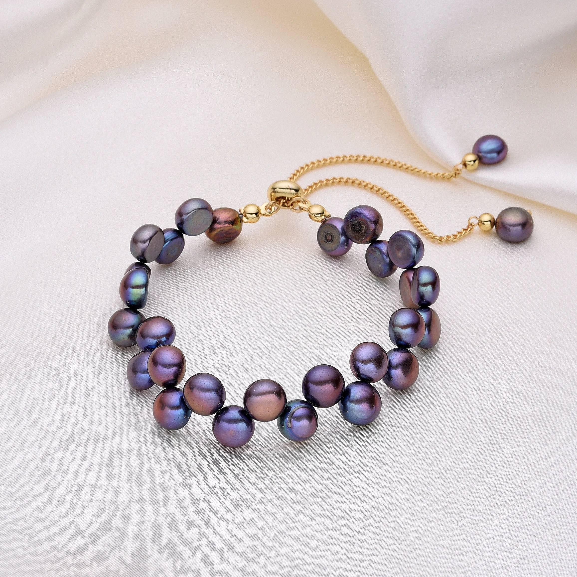 Women Irregular Freshwater Pearl Adjustable Bracelet