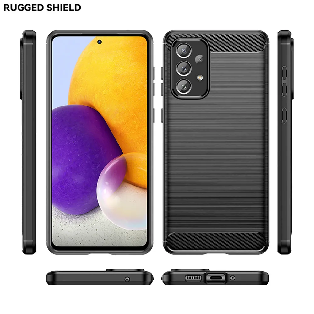 

For Samsung Galaxy A73 5G A736B Case Carbon Fiber Skin Soft TPU Silicone Back Cover Case For Samsung A73 A 73 5G Phone Cases