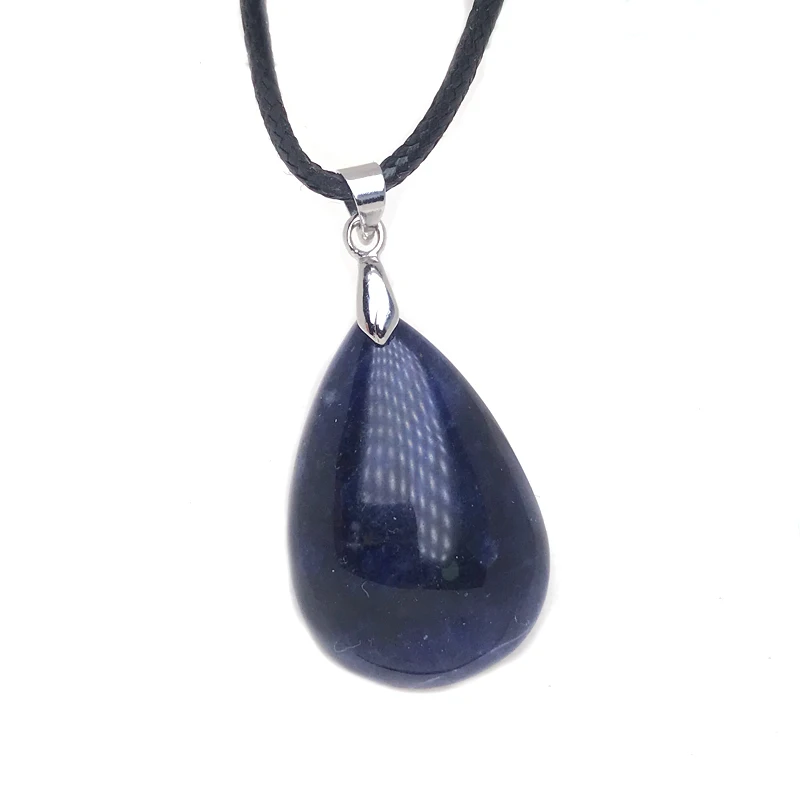 Natural Sodalite Pendants Real Gemstone Drop Water Blue Sapphire Birthday Party Gift for Women Wife Lady Party Jewelry Gift