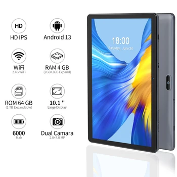 10.1" Android Tablet with HD Display and 64GB Storage 4