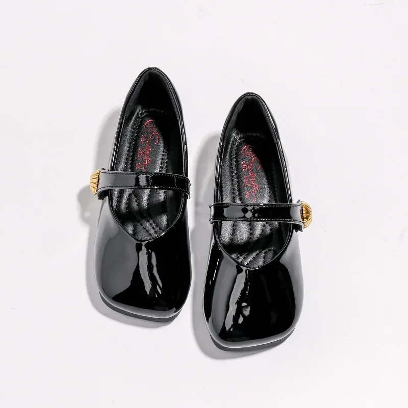 Zapatos Niña Girl Leather Shoe New Red Princess Shoes Summer Flat Sole Single Shoe Mary Jane Shoe Lolita Shoes Girl Kids Shoes 3