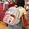 Y2K Cute Patchwork Ita Backpack New Women Fashion Design Nylon Students Knapsack Harajuku Girl Transparent Bags Travel Schoolbag 6