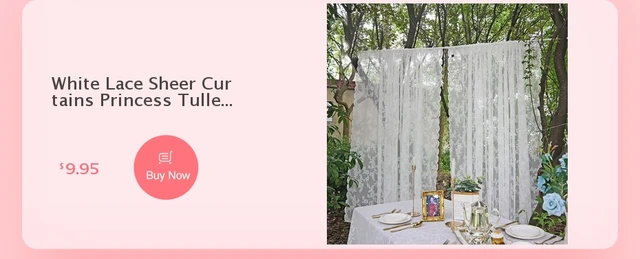 2 FermaTende In Pizzo Con Fiocco - Bianco 62x20 Cm Per Casa, Ufficio - Foto 3