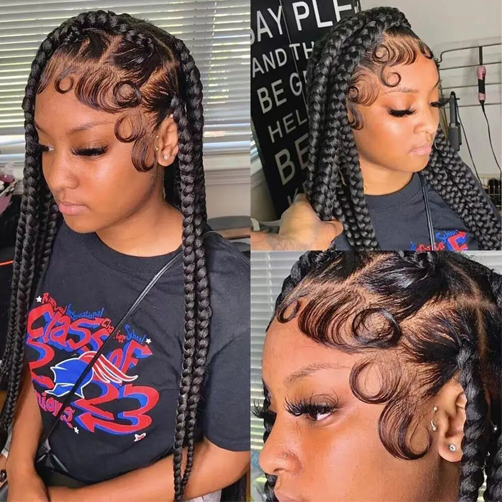 Human Hair Bangs WYQIVY Edges Hair Baby Hair Edges 100% Human Wig Hairline, Wigs Human for Black Women in Natural Black,Lace Bab