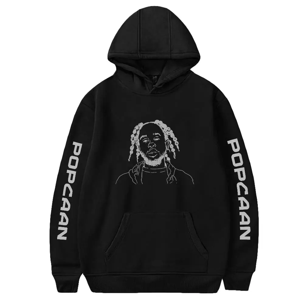 

Толстовка Popcaan с капюшоном, модные мужские и женские толстовки, пуловер с принтом, уличная одежда в стиле Харадзюку, повседневный певец, унисекс