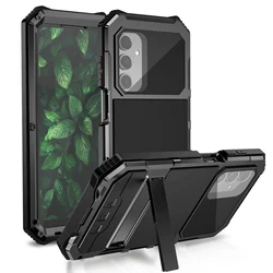 Heavy Duty Metal Armor Shockproof Phone Case with Built - in Screen Protection - Samsung A17 (Black)