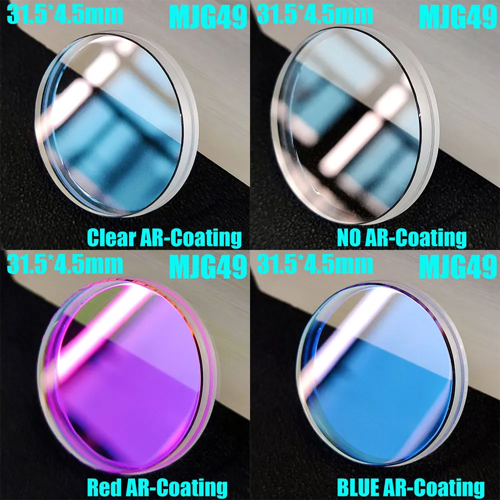 

SKX007 SRPD Flat Mineral Crystals Blue/Red/Clear AR Coating Stepped Watch Glass Replacement Mod Parts 31.5x4.5mm