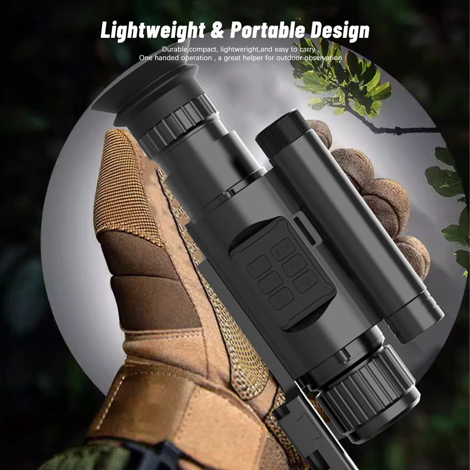 ZIYOUHU NV075 Monocular Night Vision 1080P HD Video Camera Crosshair Cursor Target Position Camping Clip-on Digital Monocular digital monocular