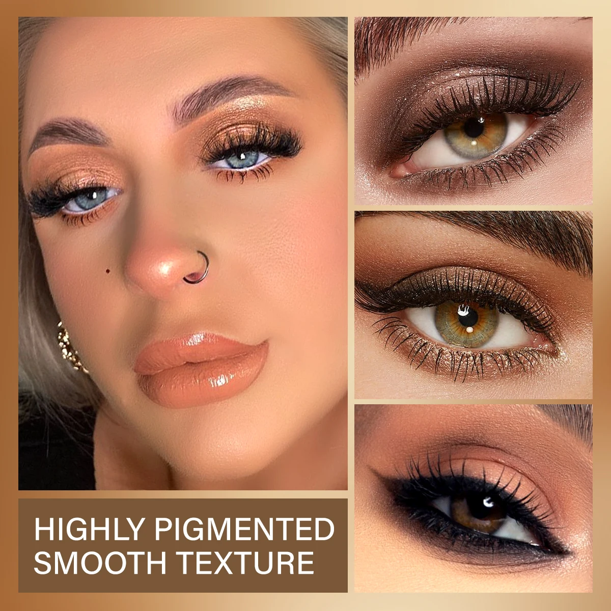 25 Color Naked Nude Eyeshadow Palette Highly Pigmend Matte Shimmer Natural Smokey Eyeshadow Pallet Long Lasting Waterproof