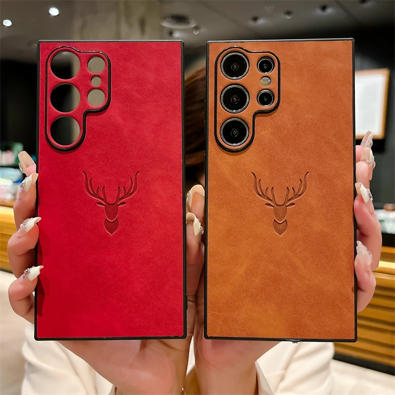 Elegant Soft Leather Deer Head Back Case