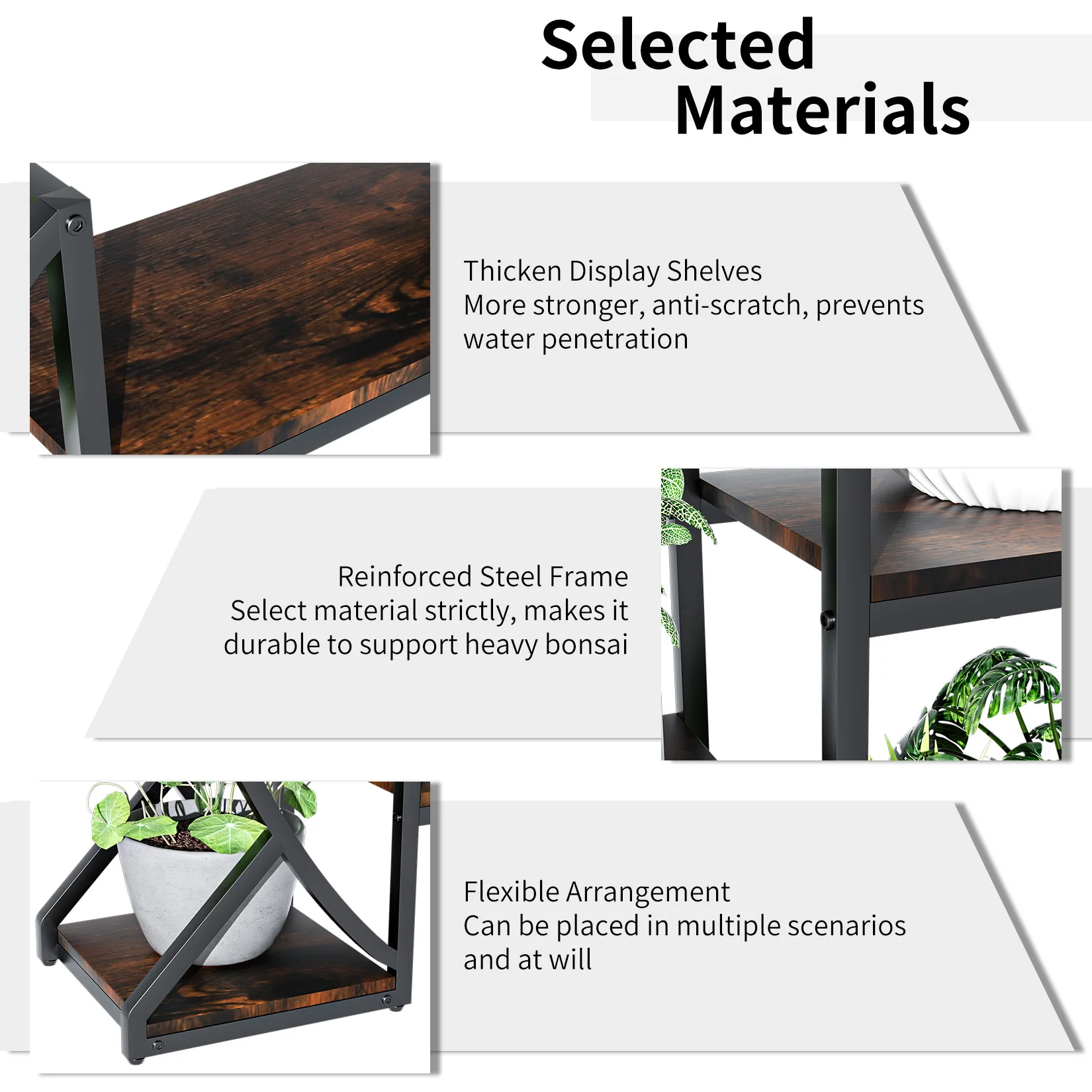 25299-C98267.Jpg indoor flower pot stand with curved 8 tiered metal plant shelf