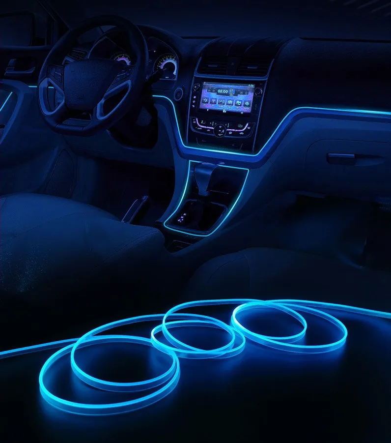 Solid Core Pmma Optic Fiber Plastic Transparent Skirt Side Glow Cable 2.5mm 3mm 4mm 5mm 6mm For Car Decorative Lighting