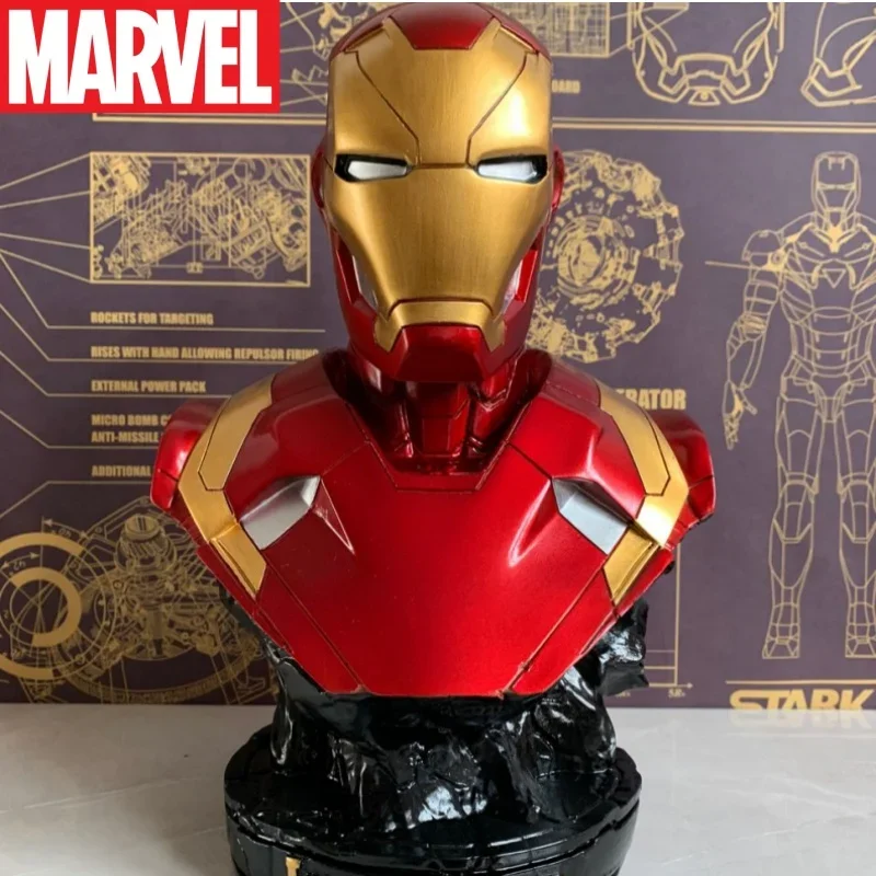 

Marvel Hero Iron Man Action Figure Bust Resin Statue Collection Model Room Decoration Art Sculpture Crafts Gift Decoratio