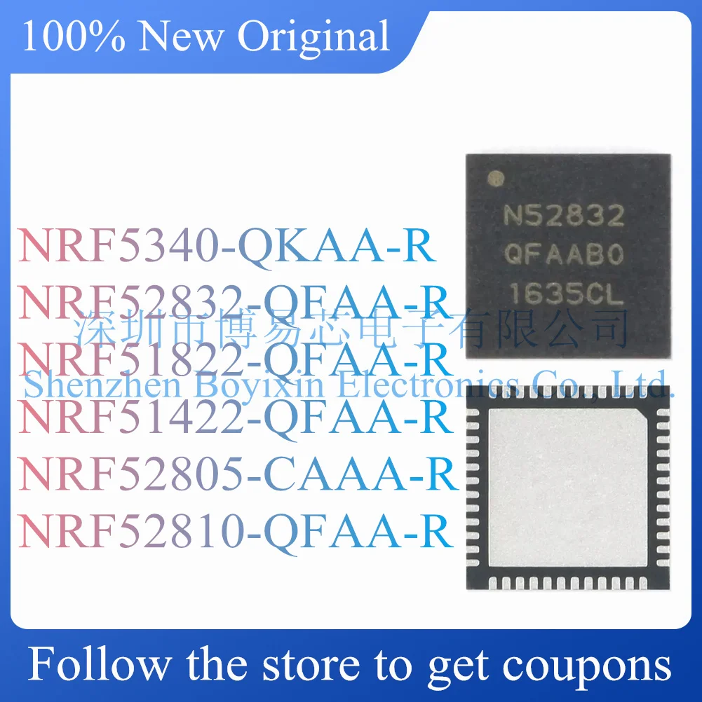

NEW NRF5340-QKAA-R NRF52832-QFAA-R NRF51822-QFAA-R NRF51422-QFAA-R NRF52805-CAAA-R NRF52810-QFAA-R.