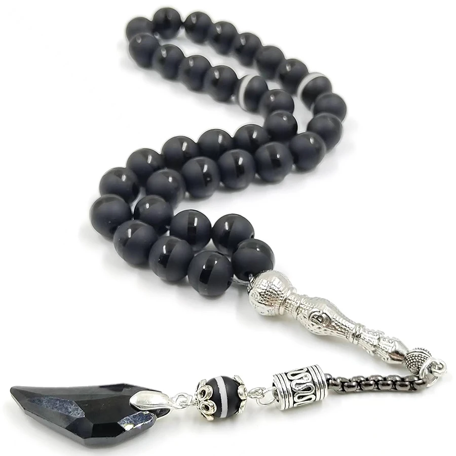 Muslim Prayer Beads Crystal Tasbih Agates Tassel 33 66 99 Misbaha Beads Islam Rosary Islamic Gift prayer beads