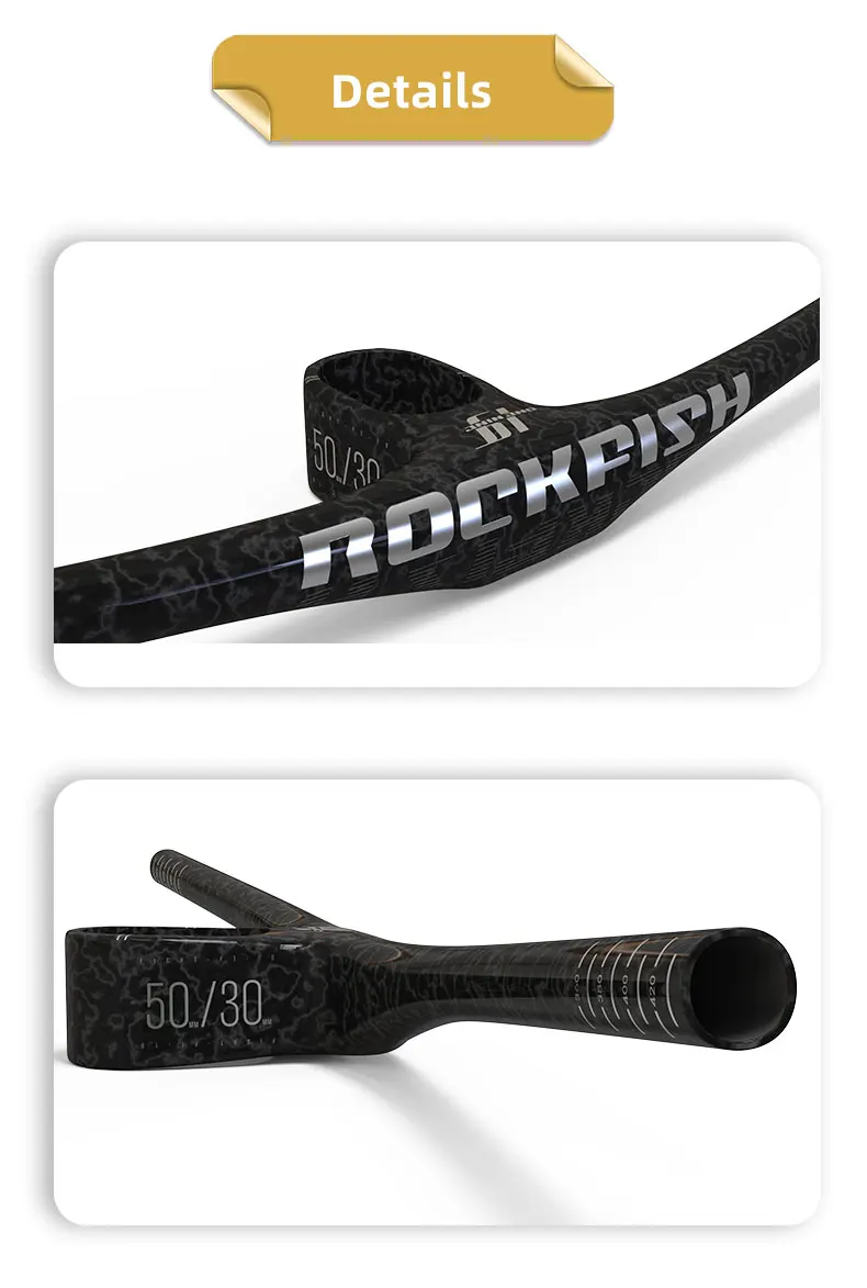 ROCK FISH ステム一体型カーボンハンドルバーFT-19 Rockfish ft-19子供用スクーターpushbikeハンドルバー、フル