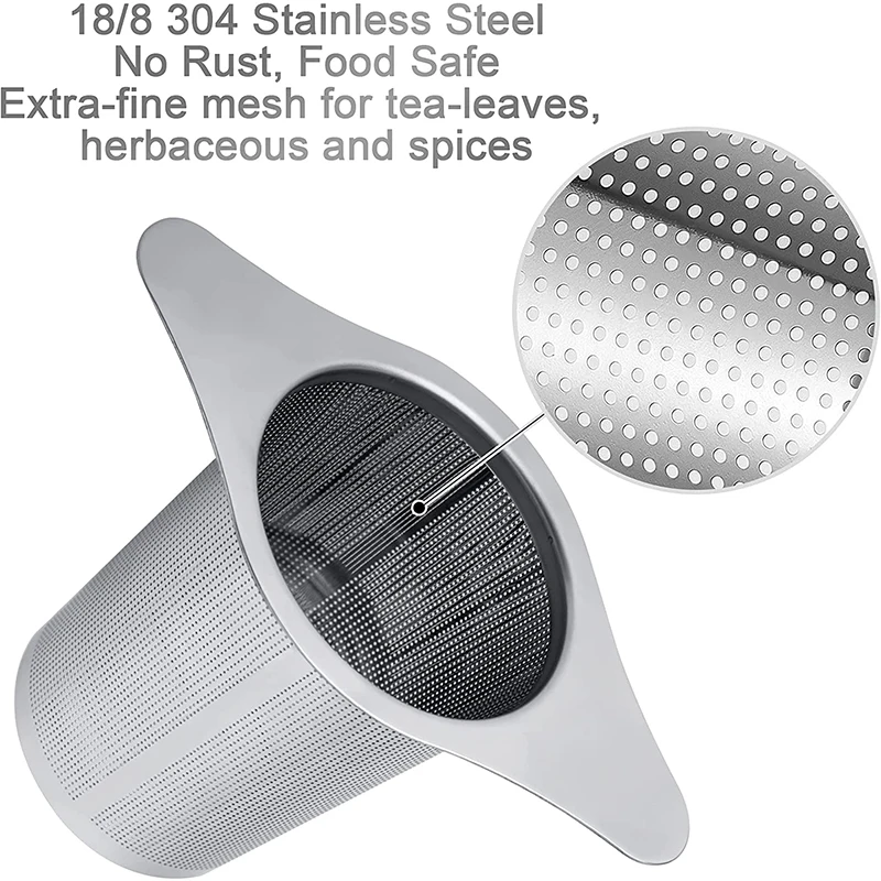 Tea Infuser Basket Stainless Steel Tea Strainer Filter With Small Strainer And Lid Diffuser For Loose YY088 Tea infuser Tea strainer Tea filter 1 Piece