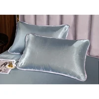 WOSTAR Washable satin rayon fitted sheet elastic mattress cover summer bedspread single double bed linens 2 people bedsheet 150 6