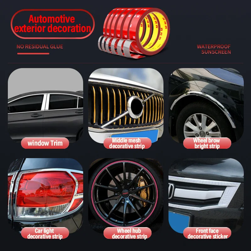 Extra Strong Double Sided Adhesive Tape Waterproof Acrylic Foam Adhesive Tape For Car Home High Temperature Fixing Sticky