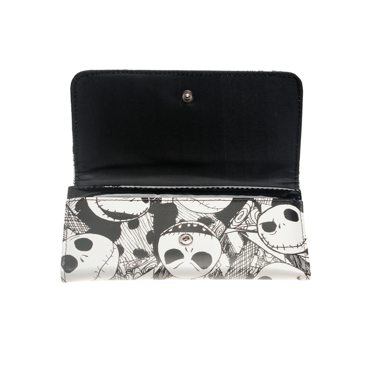 Disney the Nightmare before Christmas Floral Print Trifold Wallet Fashionable Personalized Card Holder Coin Purse