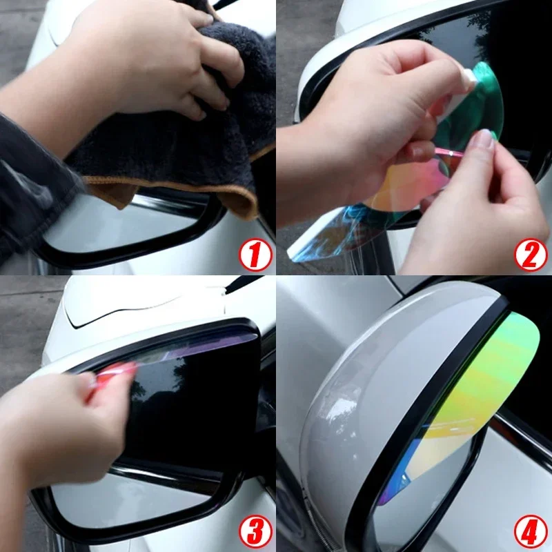 Car Rearview Mirror Rain Eyebrow 2Pcs Auto Rear View Mirror Eyebrows Rainproof Shield Protector Rainy Safe Driving Accessories
