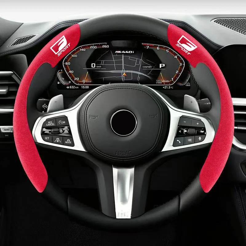 

Car Steering Wheel Cover black suede leather for Lexus F SPORT LFA ISF GSF RCF F ct gs nx es if lc ls Car Steering Wheel Cover