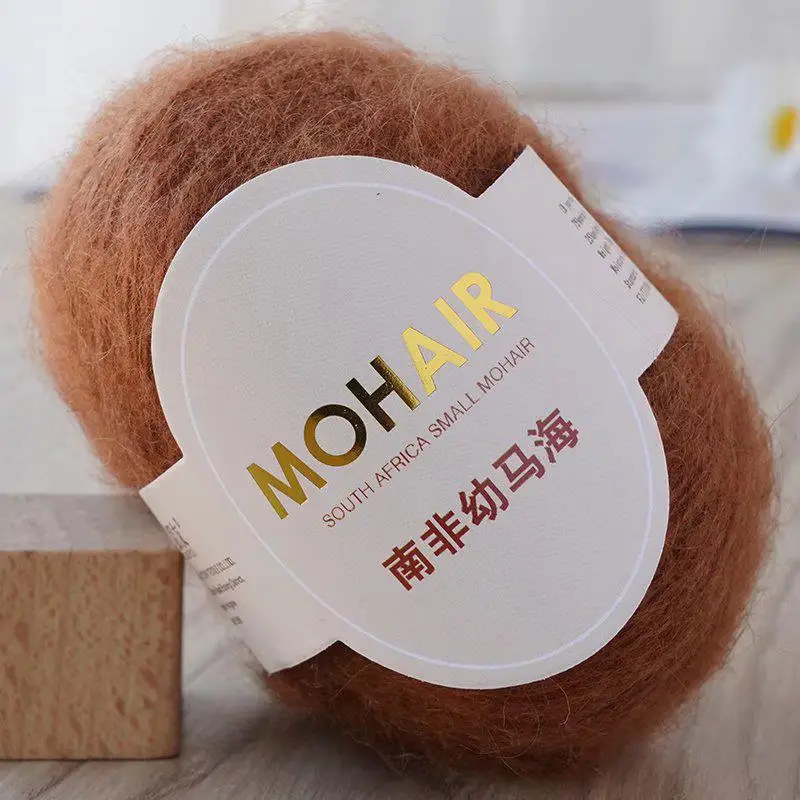 25g Mohair garn extra weiches warmes Häk elgarn aus Baby wolle für hand gestrickte Pullover Schal Schal DIY Material zubehör – Detail 11