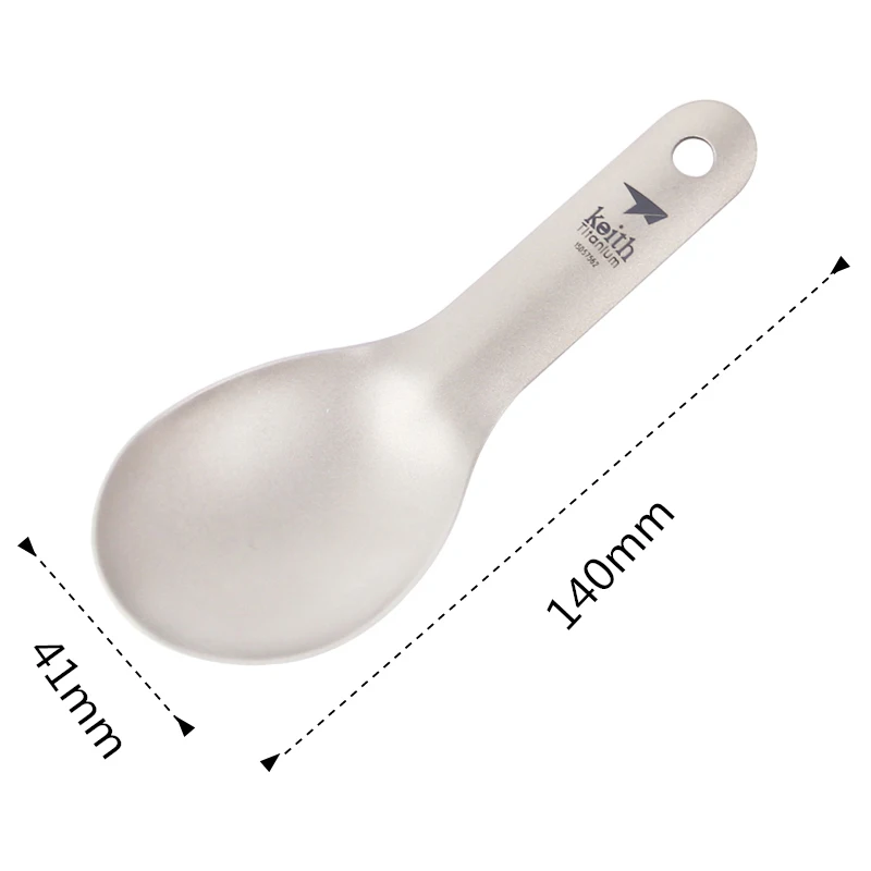Description Picture 3 of itemKeith Titanium Camping Spoon Short Handle 140mm Bacteriostatic Flatware Outdoor Camping Tableware Child Baby Spoon