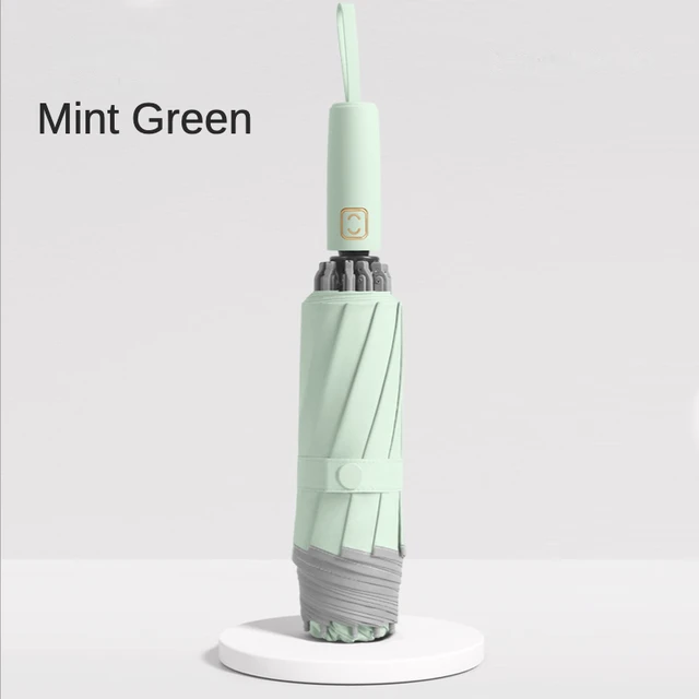 Új Automatikus, Háromszoros Fordított Esernyő Nők Férfiak Fényvédő Vízálló Autó Fényvisszaverő Szél 10 Csontos Esernyők - Image 6