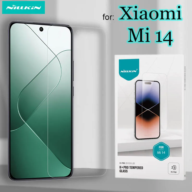 

for Xiaomi Mi 14 Mi14 Tempered Glass Nillkin 0.2mm Ultra Thin 9H Hard Transparent Clear Glass Screen Protector on Xiaomi14 M 14