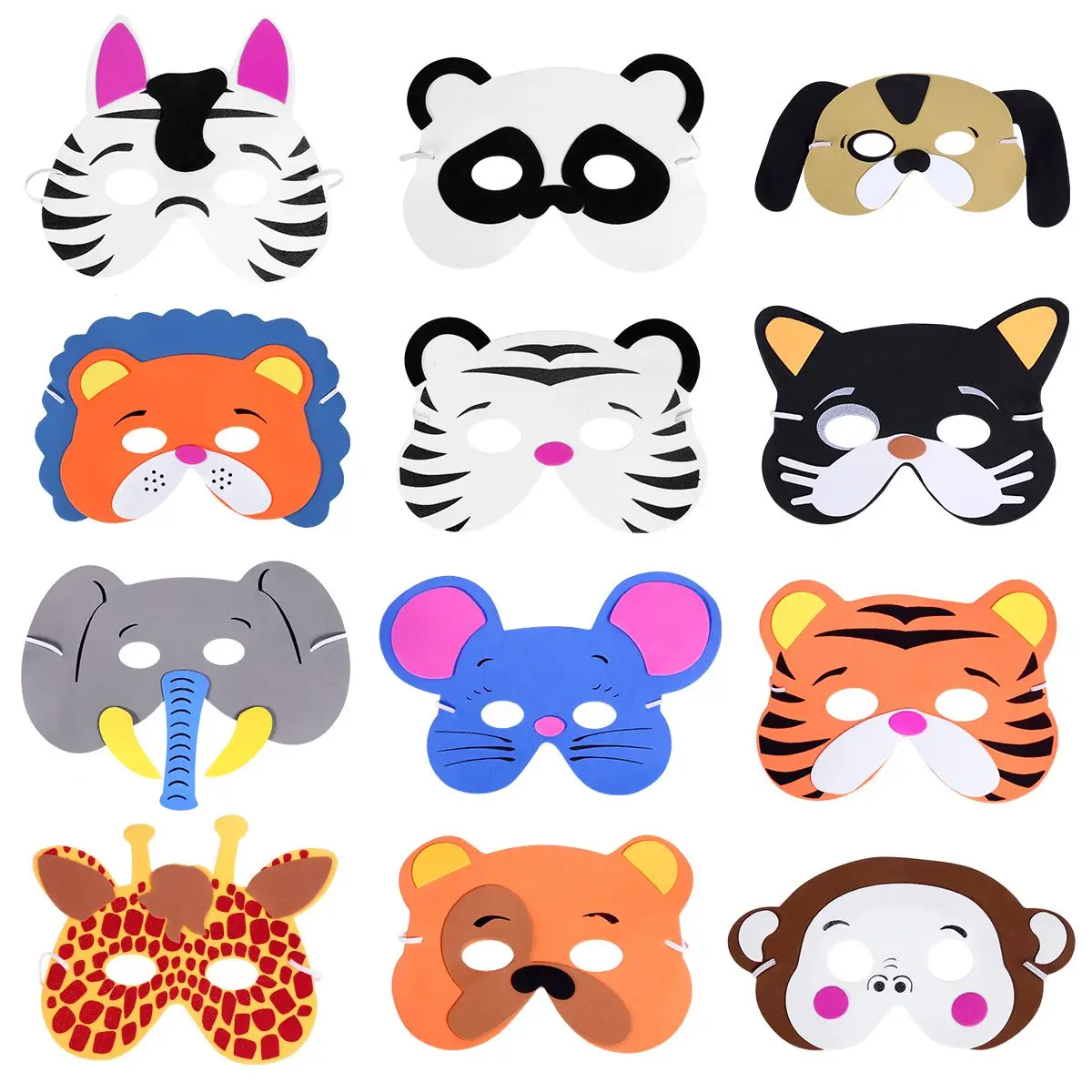 Party Face Mask Masquerade Ball Masks Animal Carnival Costume Facial Children Kids