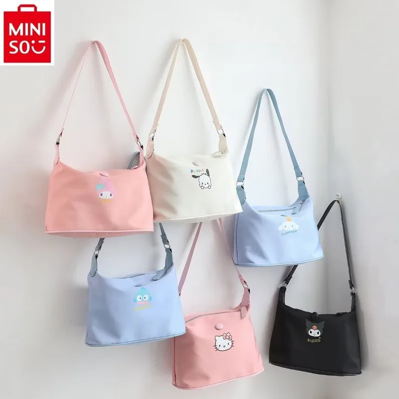 

MINISO Sanrio Hello Kitty Casual One Shoulder Large Capacity Commuter Storage Bag Women's High Quality Crossbody Bag