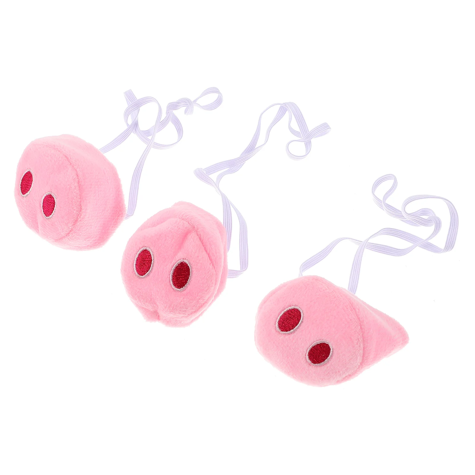 3 Pcs Small Animal Plush Pig Decorate Adorable Pink Simulation Prop Decorative Cloth Child