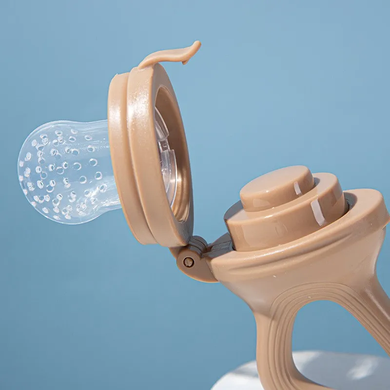 5 in 1 Baby Fruit Feeder with Nipple Set Baby Silicone Mesh Bag Pacifier Fruit and Vegetable Feeder Nursing Toddler Teething Toy 2