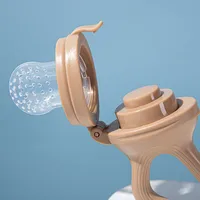 5 in 1 Baby Fruit Feeder with Nipple Set Baby Silicone Mesh Bag Pacifier Fruit and Vegetable Feeder Nursing Toddler Teething Toy 2