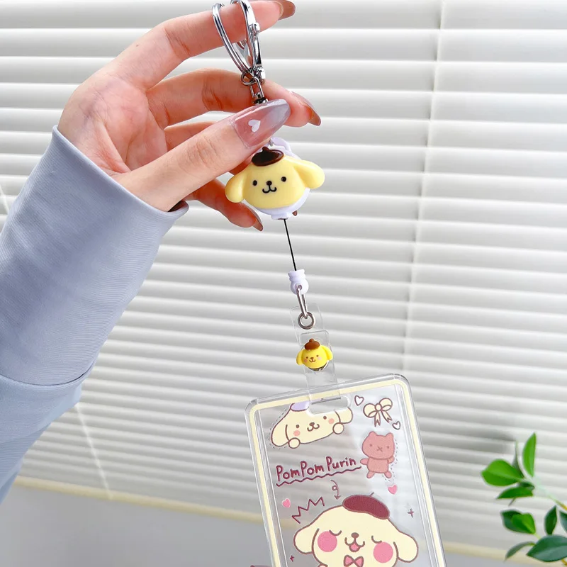 Fivela retrátil dos desenhos animados kawaii, Bt21 Anime, fácil de puxar,  cordão de crachá, conjunto de