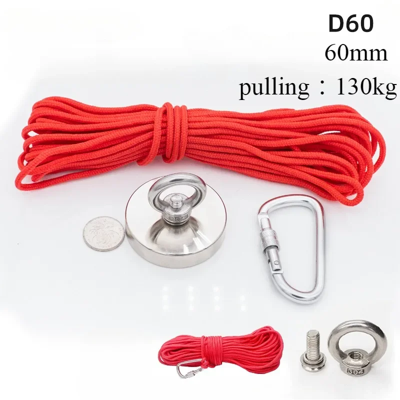 Ultimate Neodymium Lifting Magnet with Suction Cup and Salvage Kit