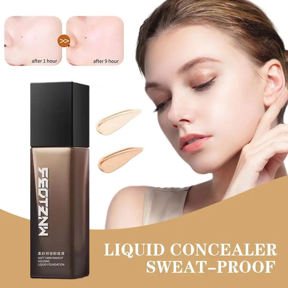 

Face Makeup Foundation Concealer Waterproof Full Coverage Smooth Foundation Moisturizing Long-lasting Make-up Cosmetics Liq V6T5